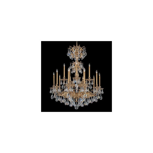 Milano 15 Light 39" Wide Crystal Chandelier with Clear Optic Crystals