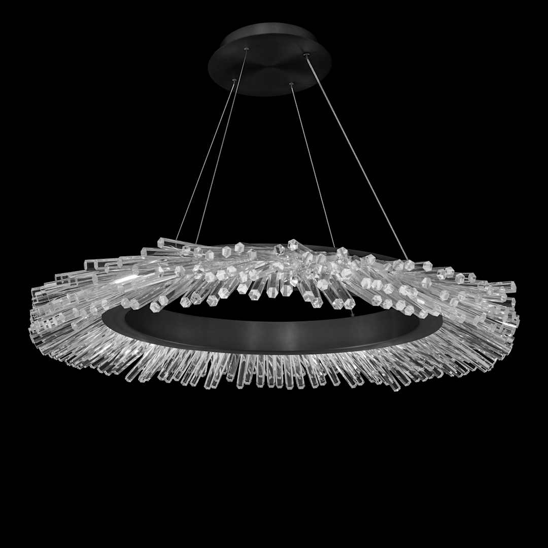 Benediction 37" Wide LED Crystal Ring Chandelier with Clear Optic Crystal