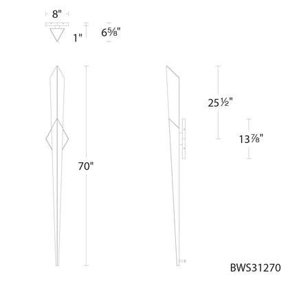 Solitude Wall Sconce, Integrated LED, Aged Brass, Optic Haze Quartz (BWS31270-AB YUEX014CYY)