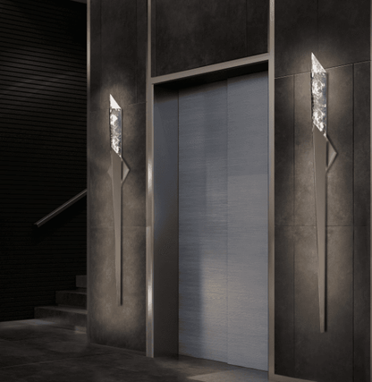 Solitude Wall Sconce, Integrated LED, Antique Nickel, Optic Haze Quartz (BWS31270-AN YUEX014CYZ)