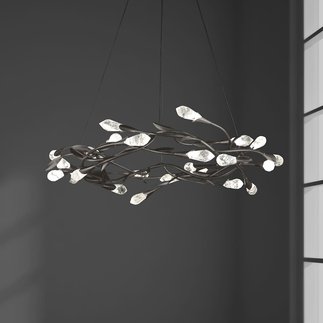 Secret Garden 36" Wide LED Crystal Ring Chandelier