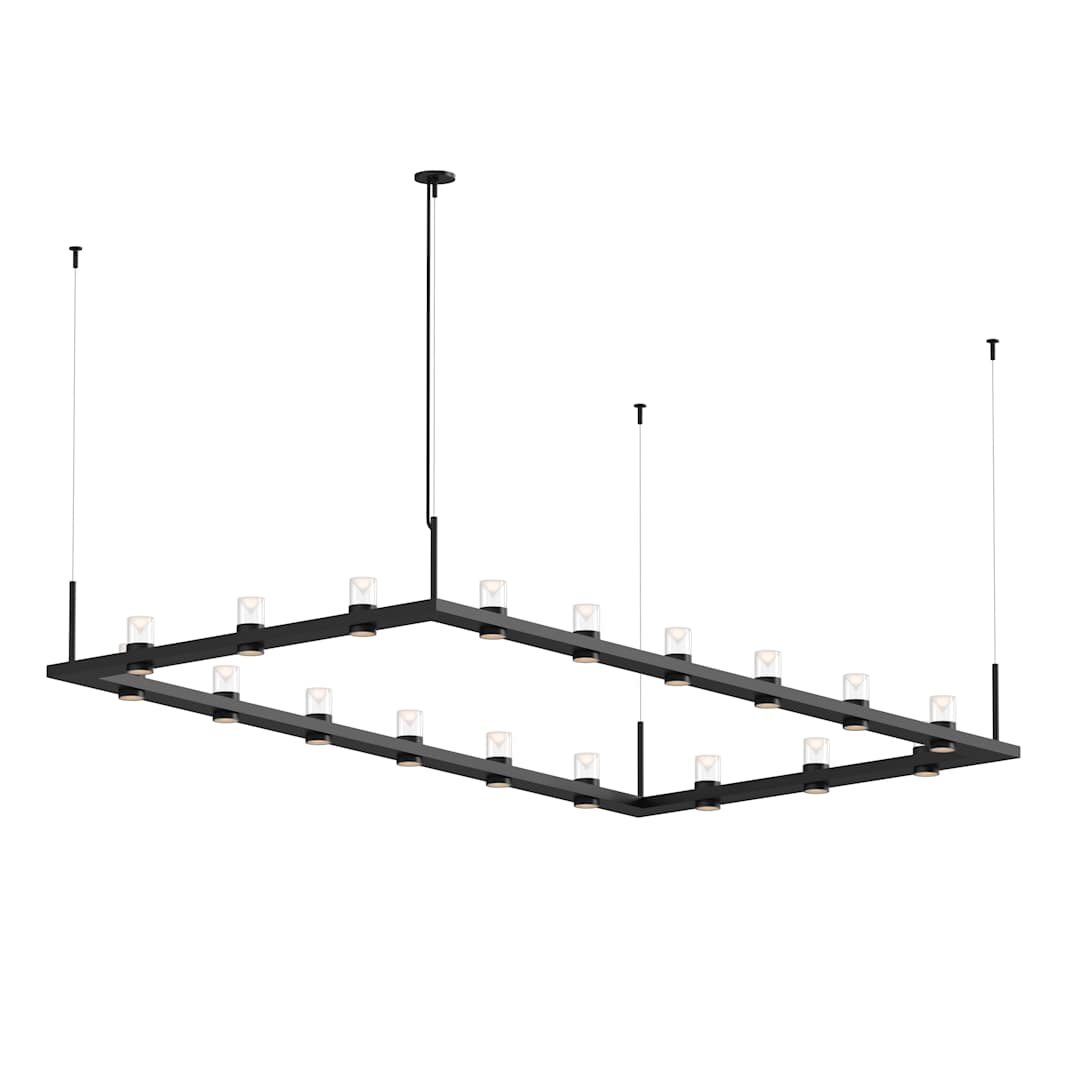 Intervals 18 Light 104" Wide LED Pillar Candle Chandelier