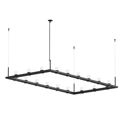 Intervals 18 Light 104" Wide LED Pillar Candle Chandelier