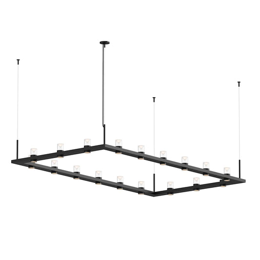 Intervals 18 Light 104" Wide LED Pillar Candle Chandelier