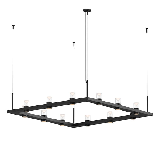Intervals 9 Light 56" Wide LED Pillar Candle Chandelier