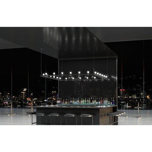 Intervals 9 Light 56" Wide LED Pillar Candle Chandelier