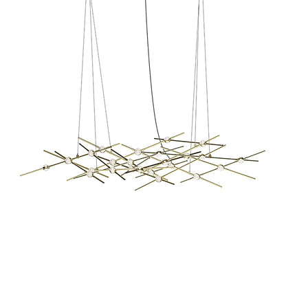 Constellation Ursa Minor 25 Light 55" Wide LED Abstract Chandelier with Clear Acrylic Shades