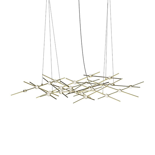 Constellation Ursa Minor 25 Light 55" Wide LED Abstract Chandelier with Clear Acrylic Shades