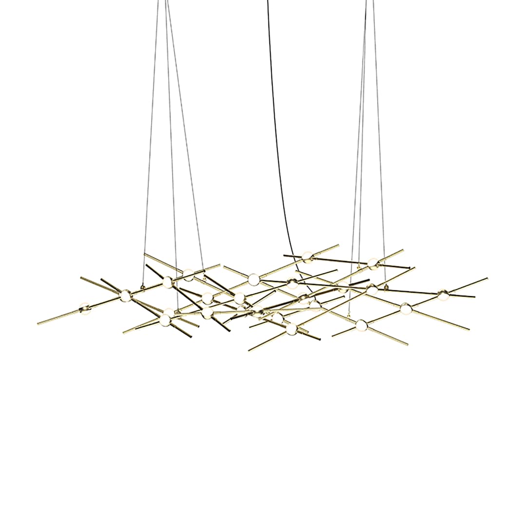 Constellation Ursa Minor 25 Light 55" Wide LED Abstract Chandelier with White Acrylic Shades