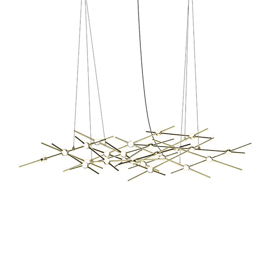 Constellation Ursa Minor 25 Light 55" Wide LED Abstract Chandelier with White Acrylic Shades