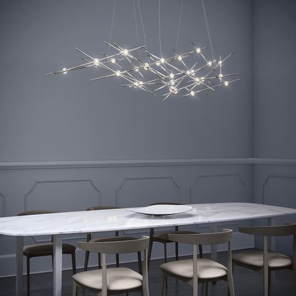 Constellation Ursa Minor 25 Light 55" Wide LED Abstract Chandelier with Clear Acrylic Shades