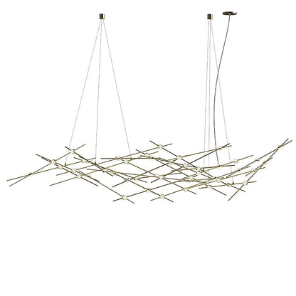 Constellation Ursa Major 44 Light 93" Wide LED Abstract Chandelier with Clear Acrylic Shades