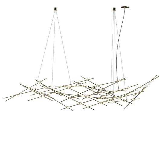 Constellation Ursa Major 44 Light 93" Wide LED Abstract Chandelier with Clear Acrylic Shades