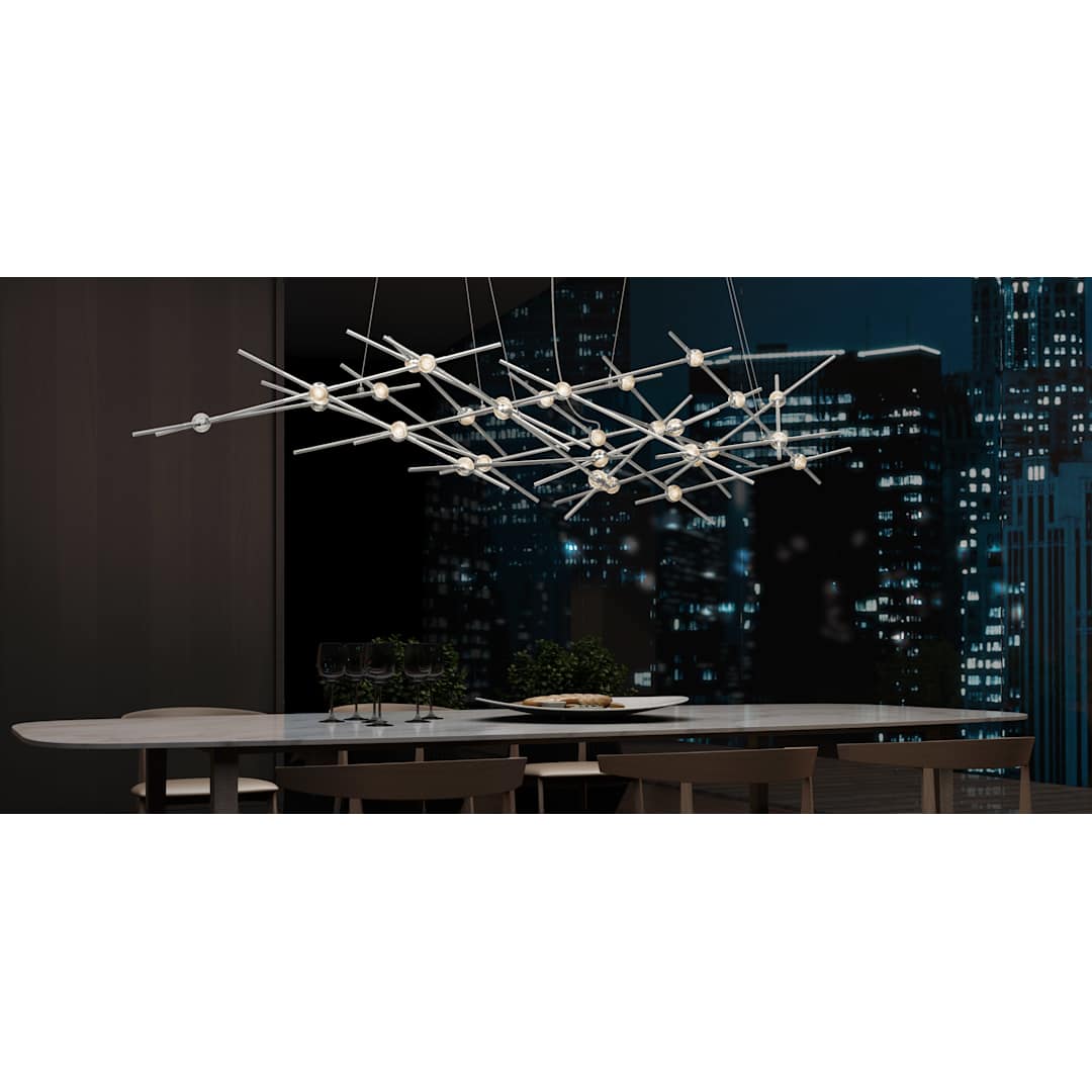 Constellation Ursa Major 93" Wide Integrated LED Chandelier with Acrylic Shades