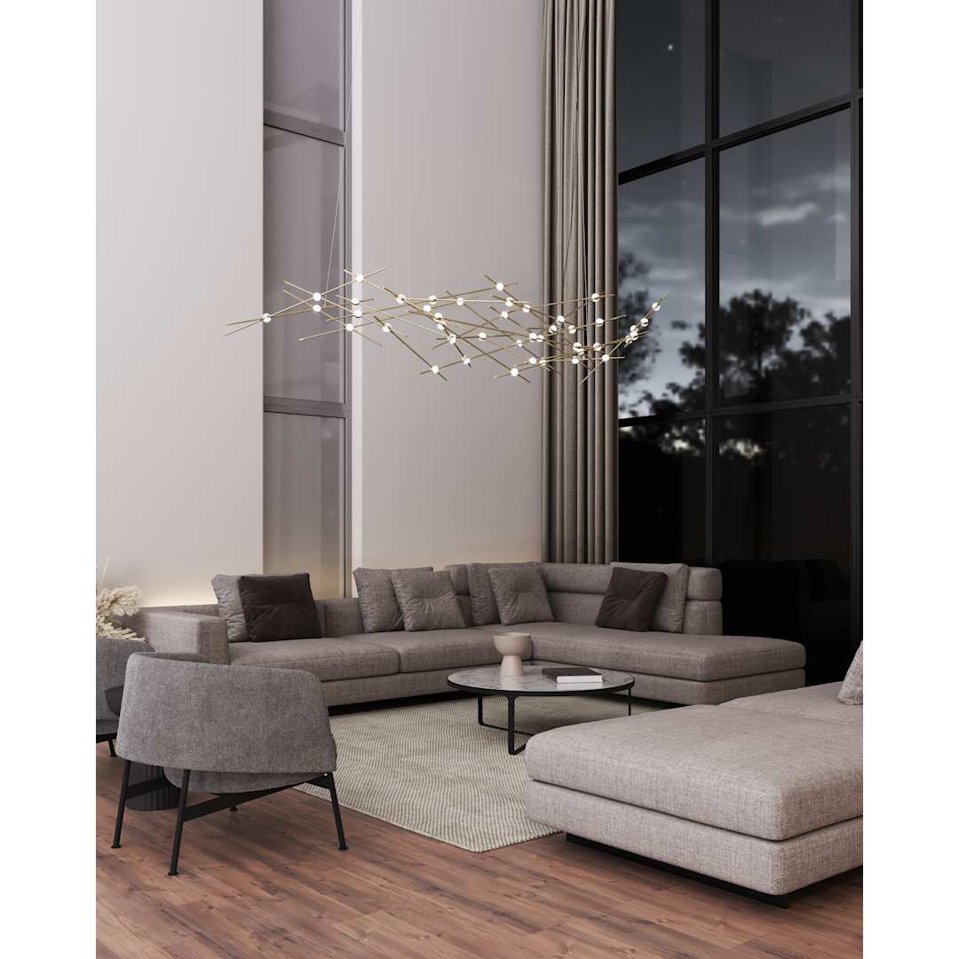 Constellation Ursa Major 44 Light 93" Wide LED Abstract Chandelier