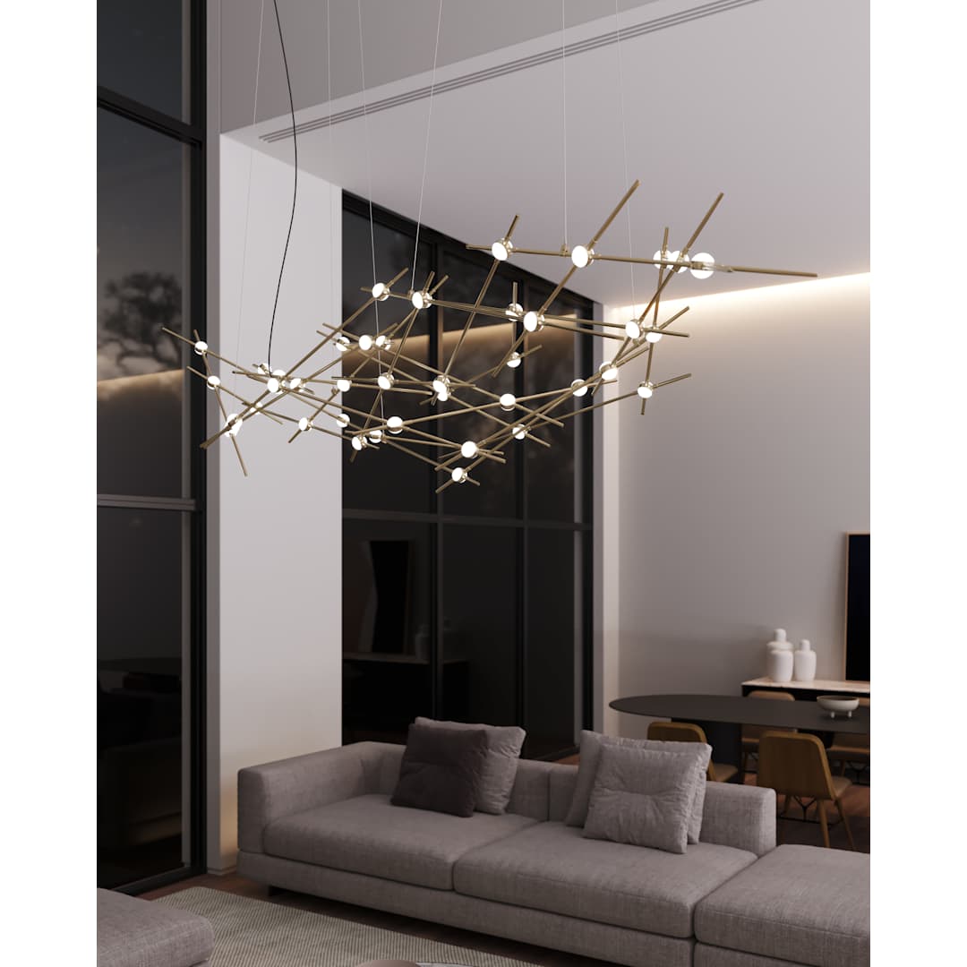 Constellation Ursa Major 44 Light 93" Wide LED Abstract Chandelier