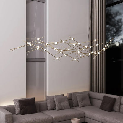 Constellation Ursa Major 44 Light 93" Wide LED Abstract Chandelier with Clear Acrylic Shades