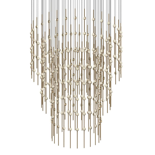Constellation Centaurus Pyramid 3 Light 48" Wide LED Abstract Chandelier