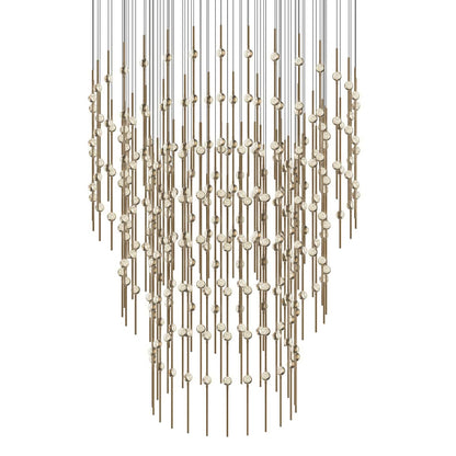Constellation Centaurus Pyramid 3 Light 48" Wide LED Abstract Chandelier