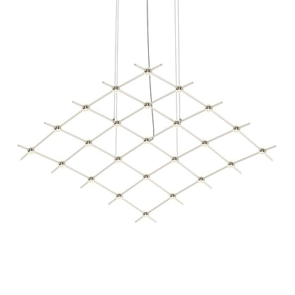 Constellation Aquarius Medius 25 Light 122" Wide LED Chandelier with Faceted Acrylic Shades