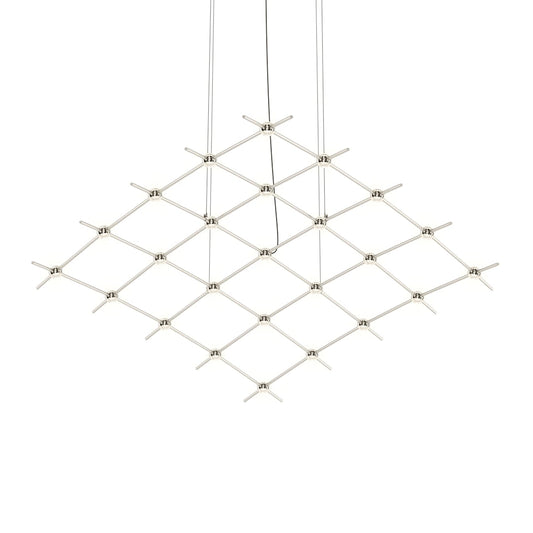 Constellation Aquarius Medius 25 Light 122" Wide LED Chandelier with Faceted Acrylic Shades