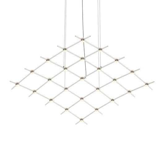 Constellation Aquarius Medius 25 Light 122" Wide LED Chandelier with Optical Acrylic Shades