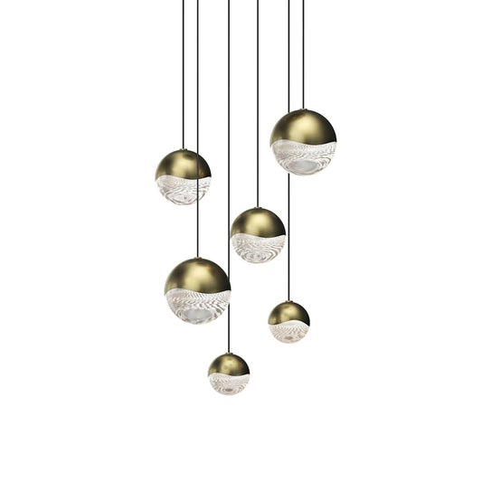 Grapes 6 Light 12" Wide LED Suspension Multi Light Pendant