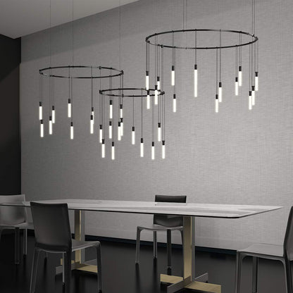Suspenders LED 3-Bar Offset Ring Multi Light Pendant