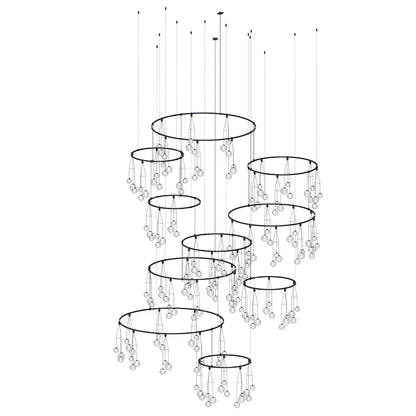 Suspenders 177 Light 76" Wide LED Chandelier