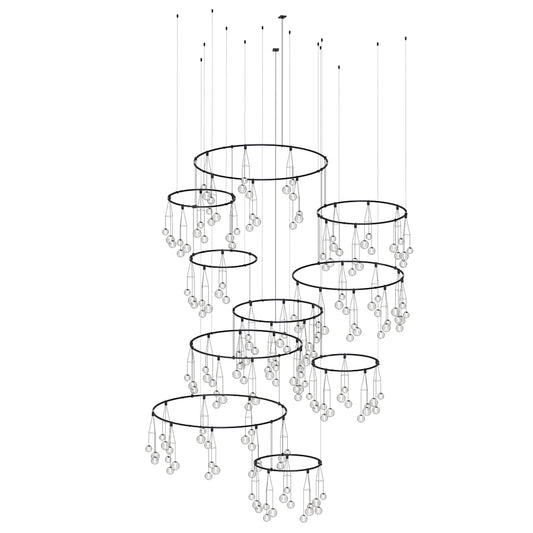 Suspenders 177 Light 76" Wide LED Chandelier