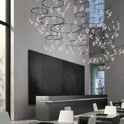 Suspenders 177 Light 76" Wide LED Chandelier