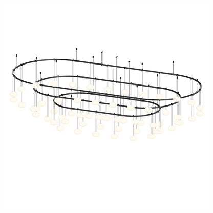 Suspenders 94" Wide LED Racetrack Chandelier