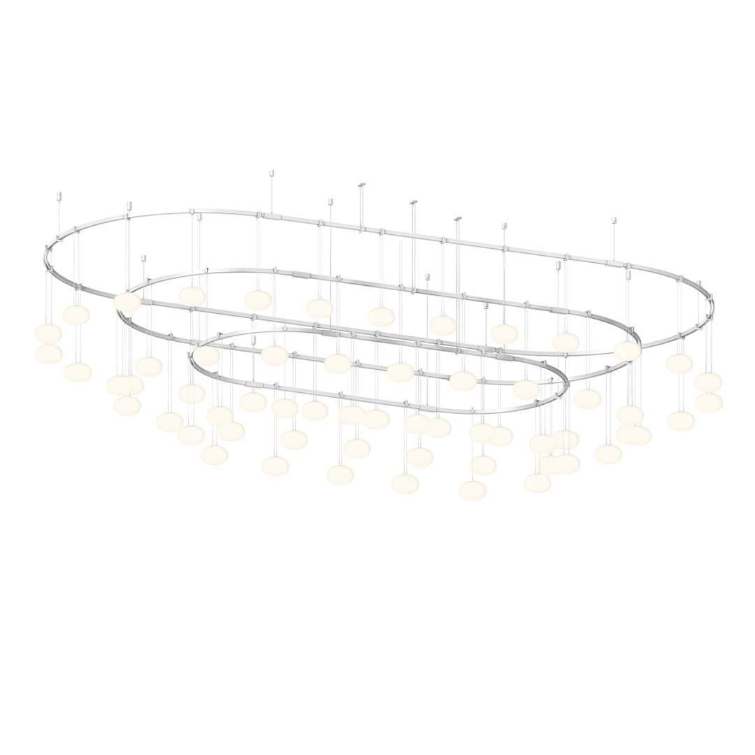 Suspenders 94" Wide LED Racetrack Chandelier