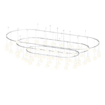 Suspenders 94" Wide LED Racetrack Chandelier