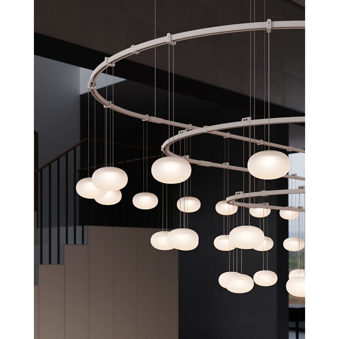 Suspenders 94" Wide LED Racetrack Chandelier