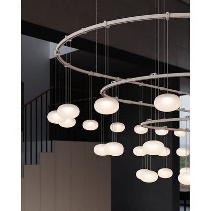 Suspenders 94" Wide LED Racetrack Chandelier