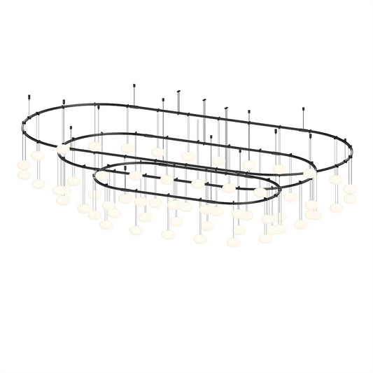 Suspenders 94" Wide LED Racetrack Chandelier