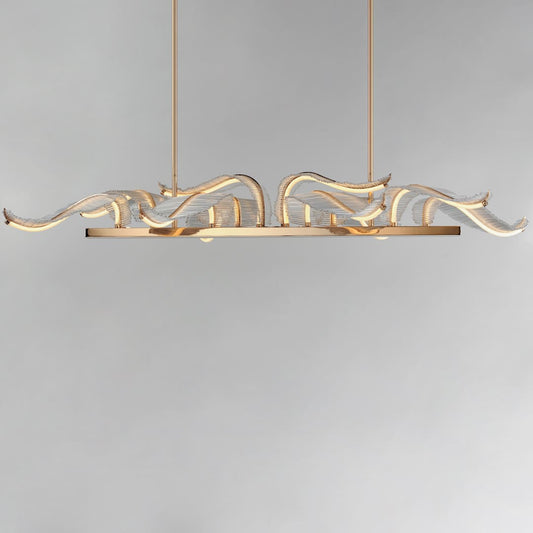 Lillet 61" Wide LED Crystal Abstract Chandelier with Beveled Crystal Shades