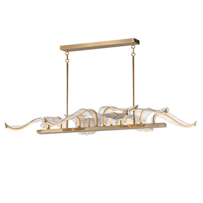 Lillet 61" Wide LED Crystal Abstract Chandelier with Beveled Crystal Shades