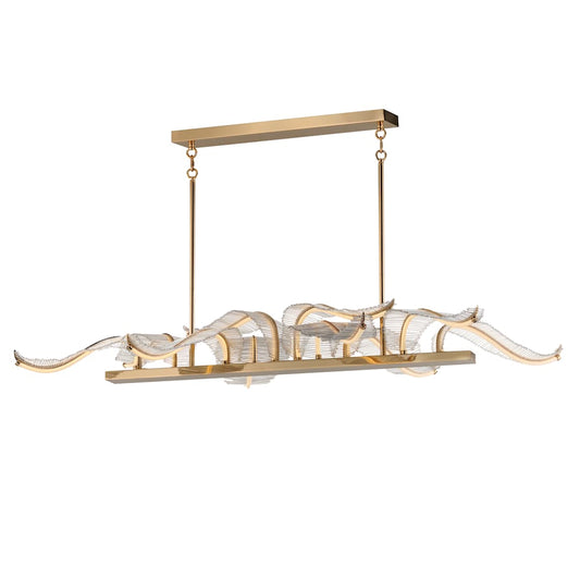 Lillet 61" Wide LED Crystal Abstract Chandelier with Beveled Crystal Shades