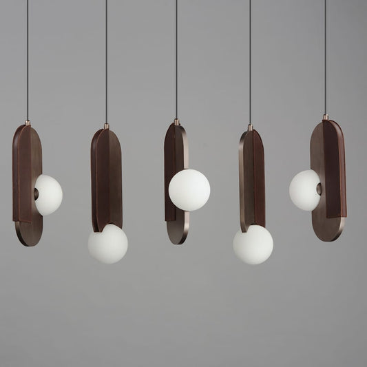Stitched 5 Light 48" Wide LED Linear Chandelier by Nina Magon
