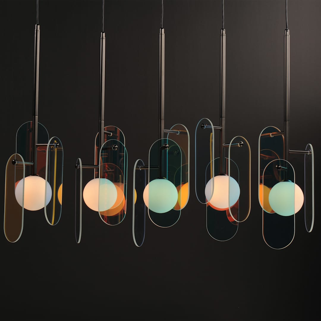 Megalith 5 Light 48" Wide LED Linear Chandelier by Nina Magon