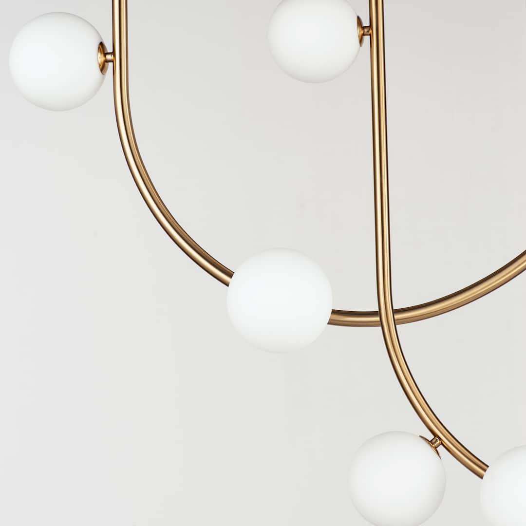 Contour 14 Light 43" Wide LED Semi-Flush Ceiling Fixture by Nina Magon