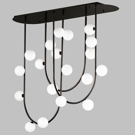 Contour 19 Light 52" Wide LED Semi-Flush Ceiling Fixture by Nina Magon