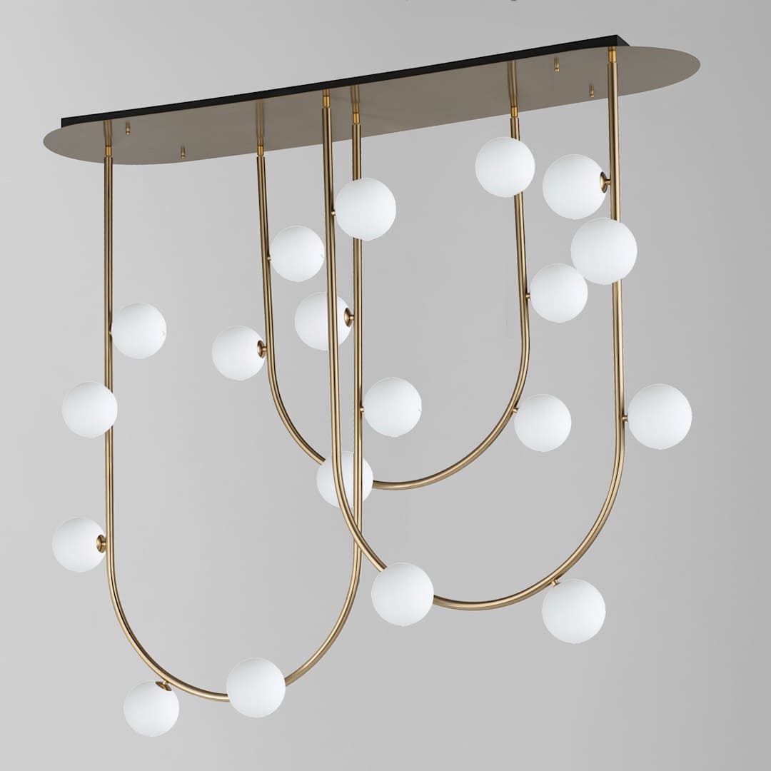 Contour 19 Light 52" Wide LED Semi-Flush Ceiling Fixture by Nina Magon