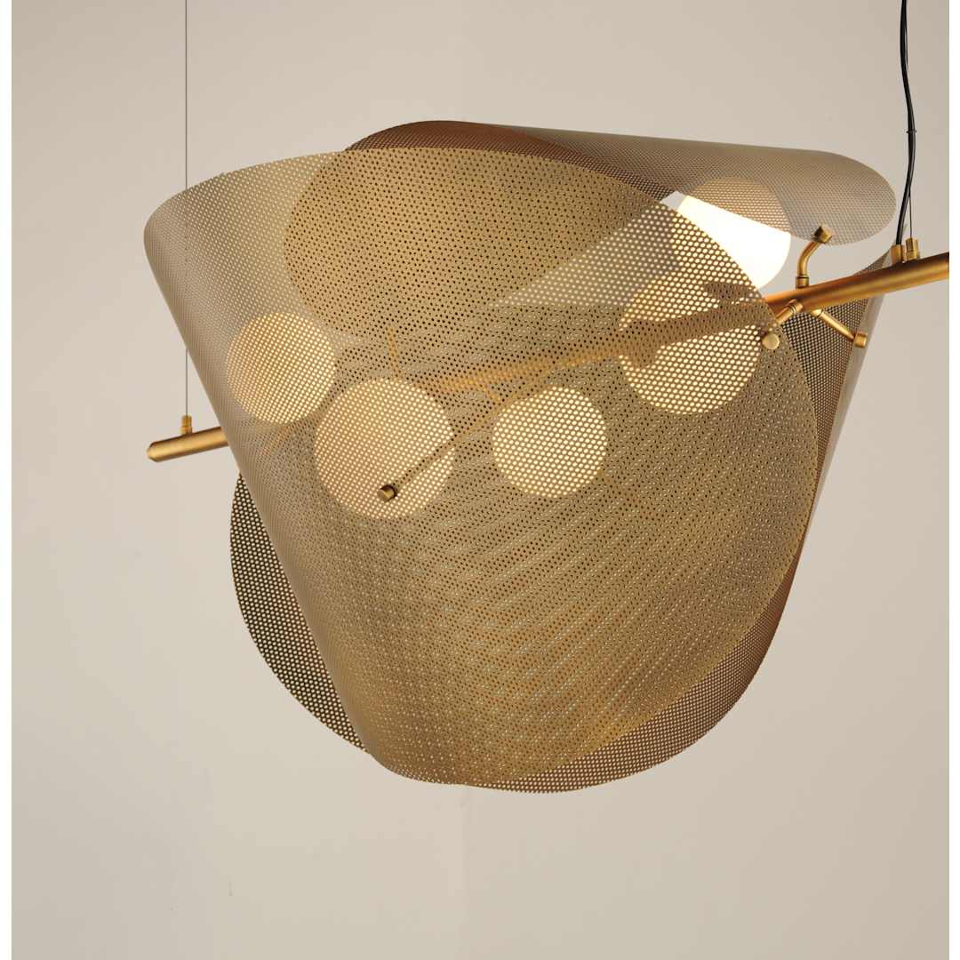 Chips 5 Light 49" Wide LED Linear Chandelier by Mat Sanders