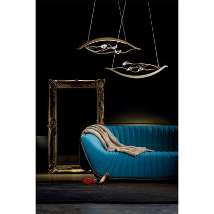 Courb茅 45-5/16" Wide Integrated LED Linear Chandelier