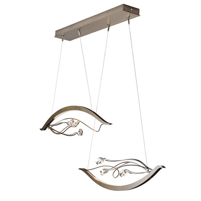 Courb茅 45-5/16" Wide Integrated LED Linear Chandelier