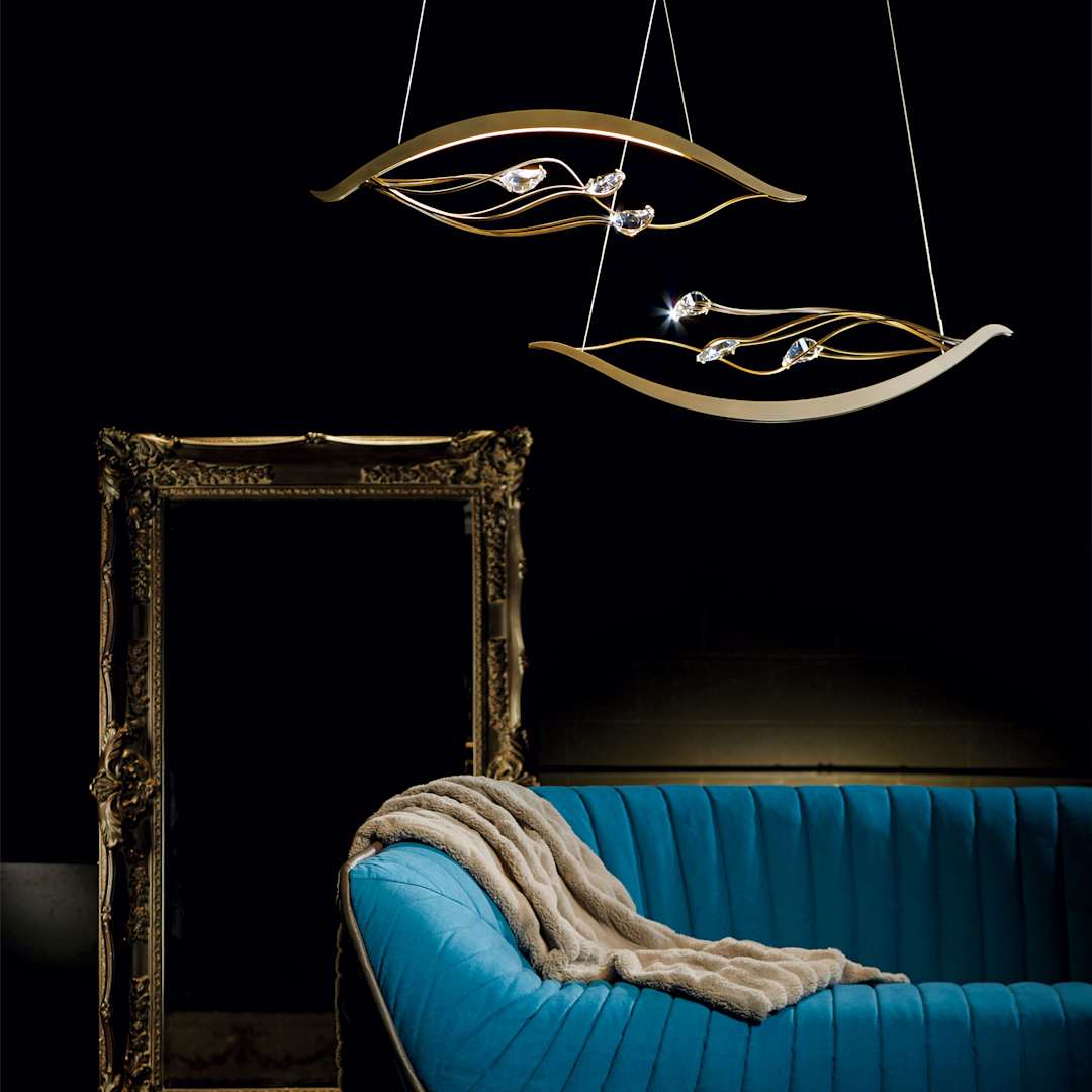 Courb茅 45-5/16" Wide Integrated LED Linear Chandelier