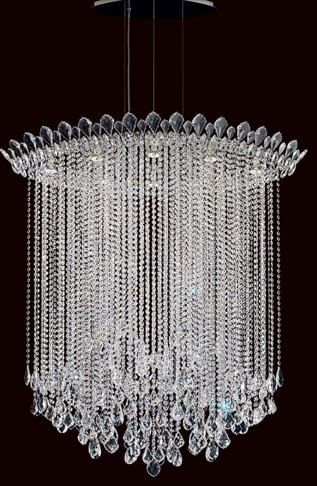 Trilliane Strands Pendant, 8-Light, Polished Stainless Steel, Clear Heritage Crystal, 45"W (TR4813N-401H 1811T2)